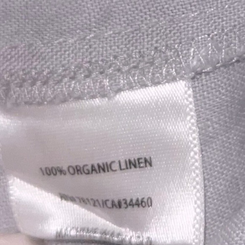 Eileen Fisher 100% Organic Linen Pants Light Grey Cropped Coastal Womens Size 2 - Picture 5 of 8